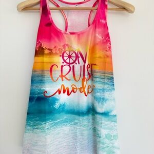 S.L. Fashions Multicolor 'On Cruise Mode' Tank Top